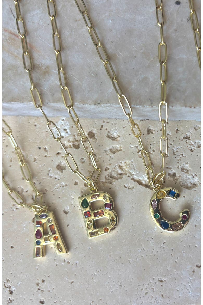 Initial Pendant Necklace, Alternate, color, GOLD-A
