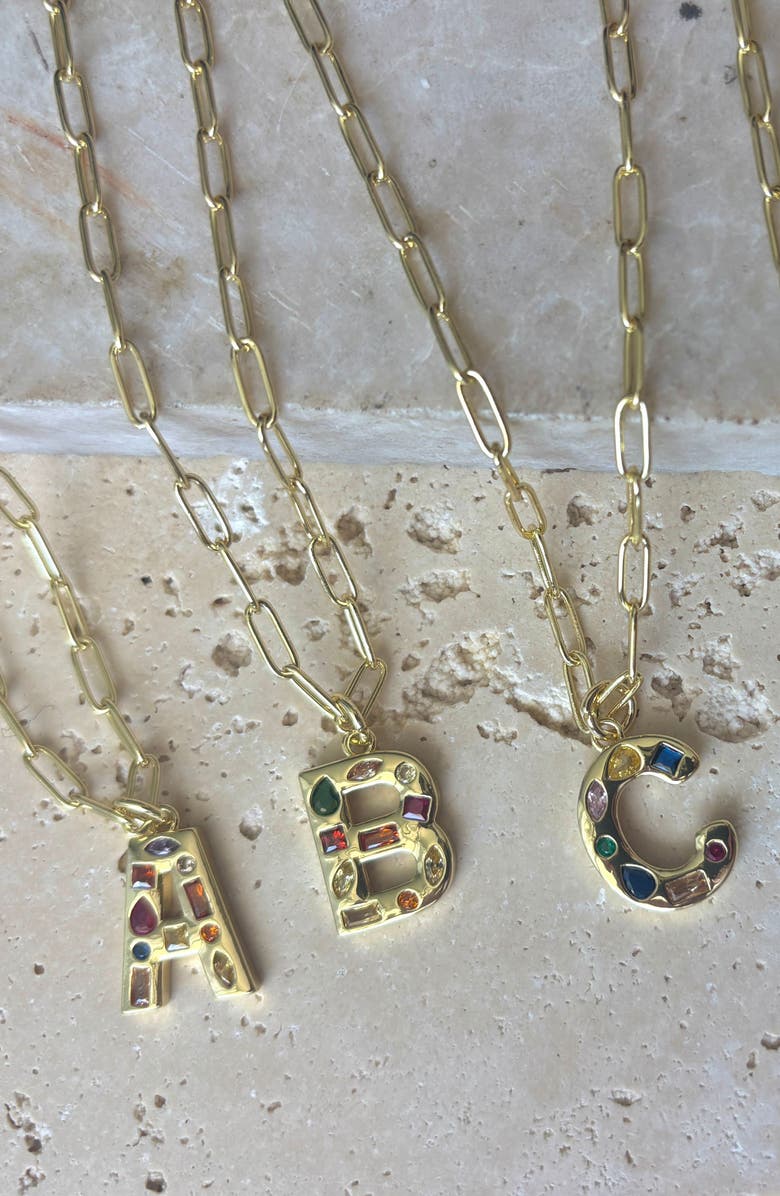 Adornia Initial Pendant Necklace, Alternate, color, Gold-A