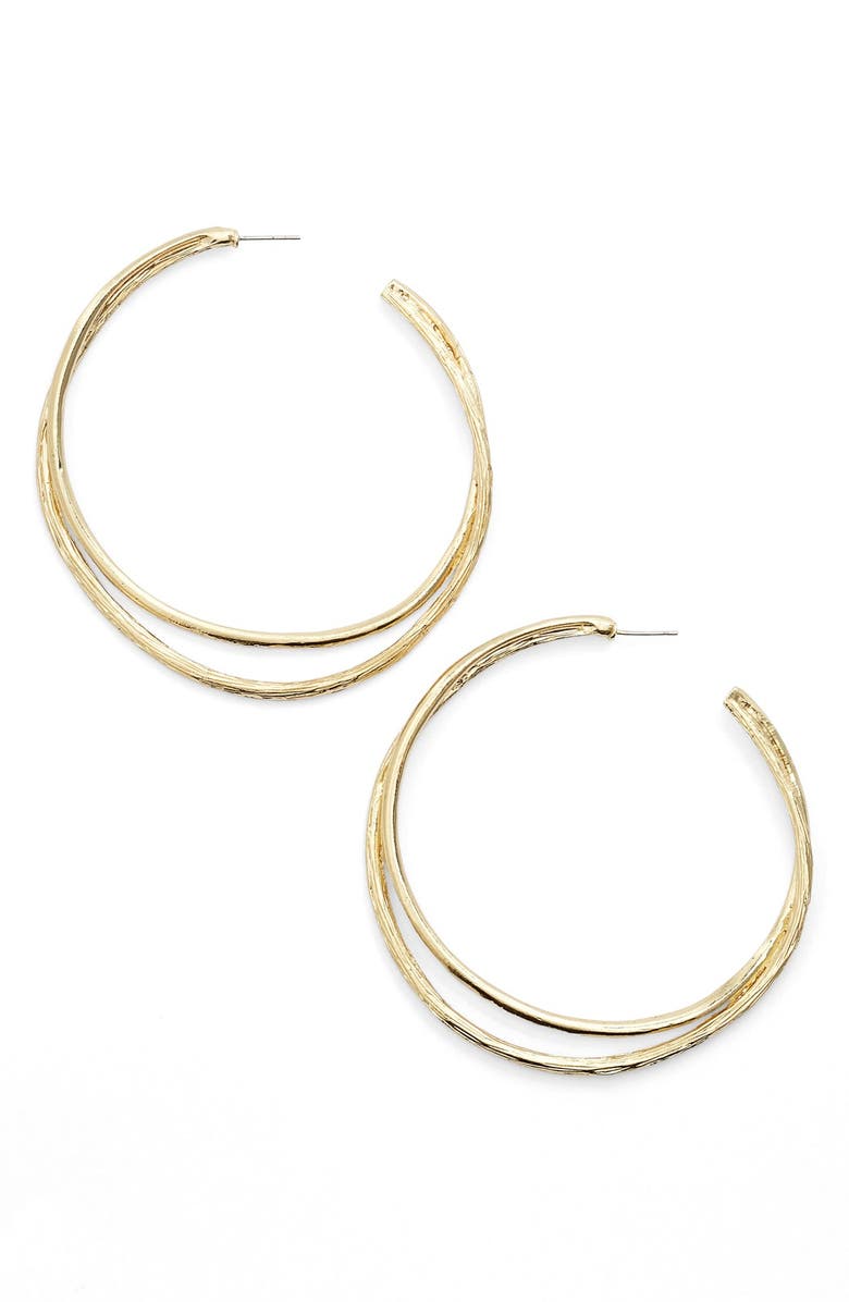 Karine Sultan Split Hoop Earrings, Main, color, 