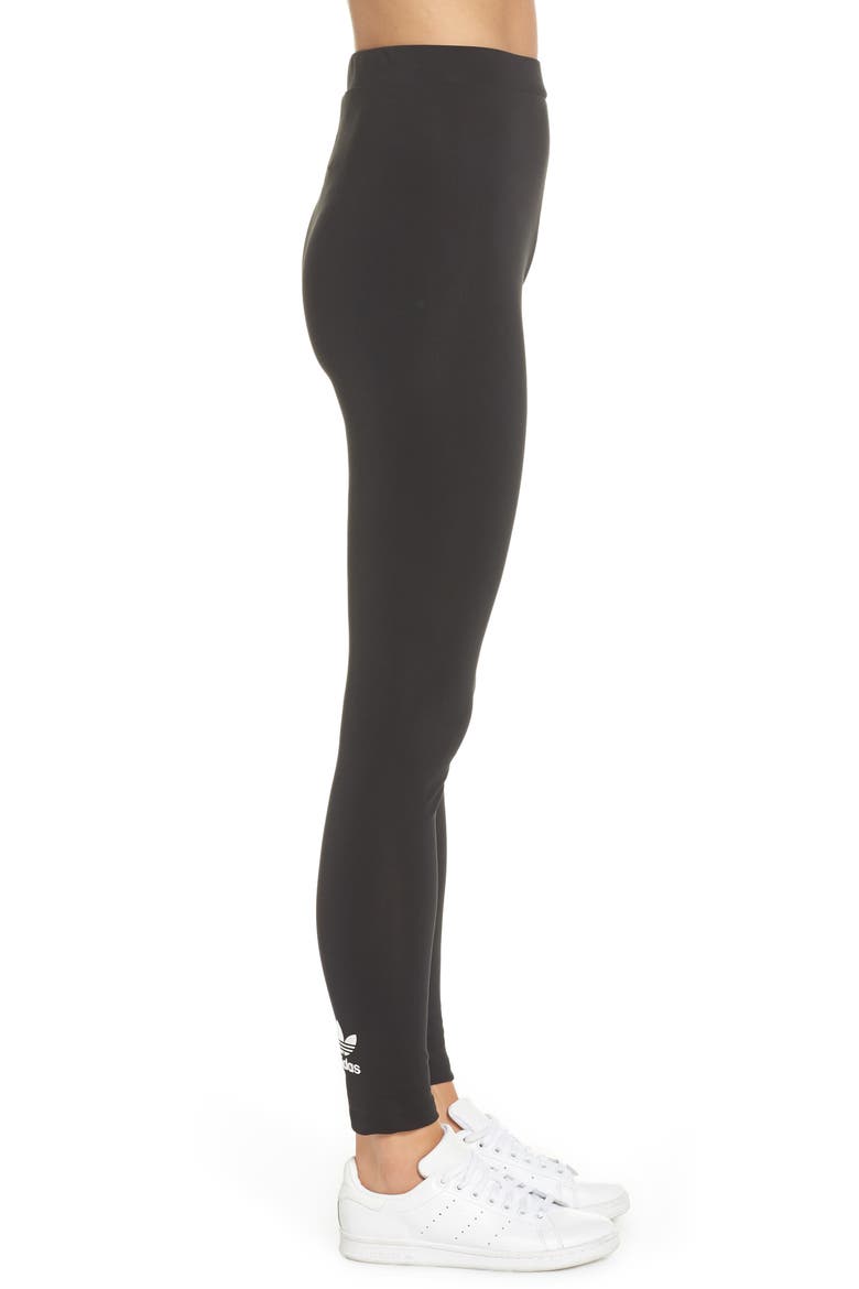 Trefoil Tights, Alternate, color, BLACK