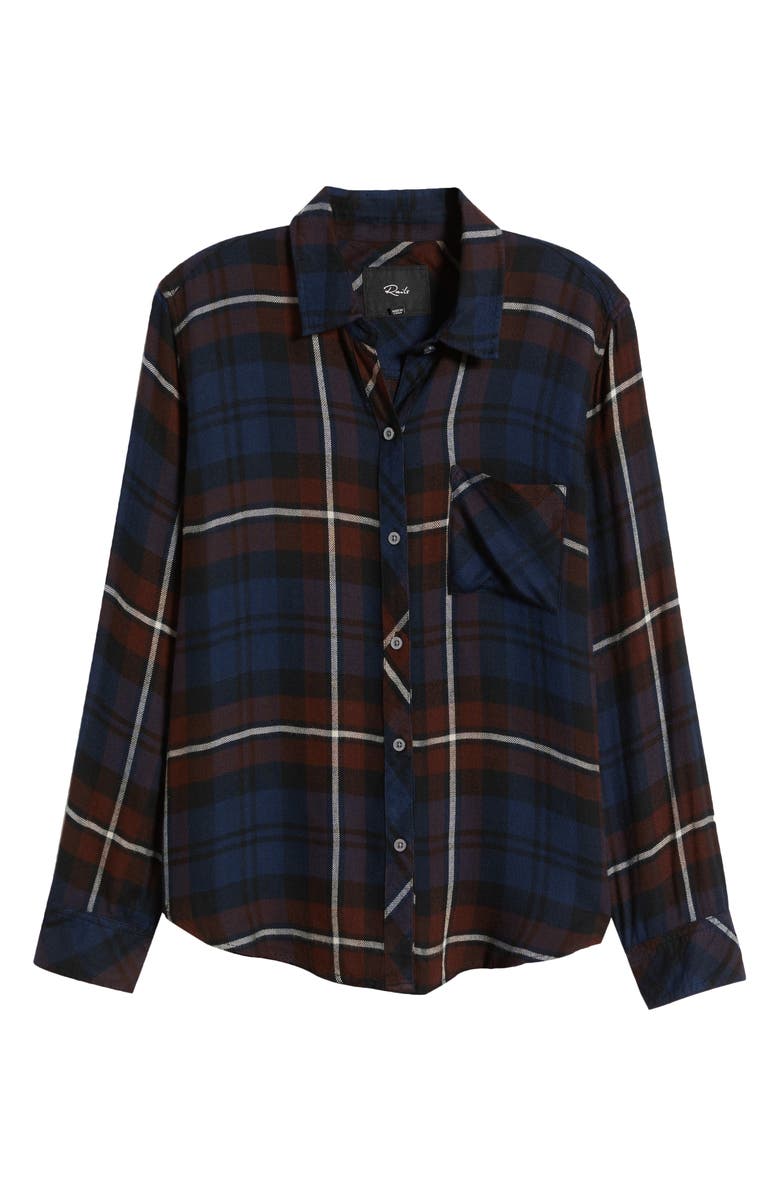 Rails Hunter Plaid Button-Up Shirt, Alternate, color, Chestnut Birch Navy