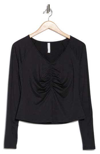 Z BY ZELLA Z BY ZELLA ATMOSPHERE RUCHED LONG SLEEVE T-SHIRT
