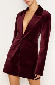 Good American Sculpted Velvet Blazer