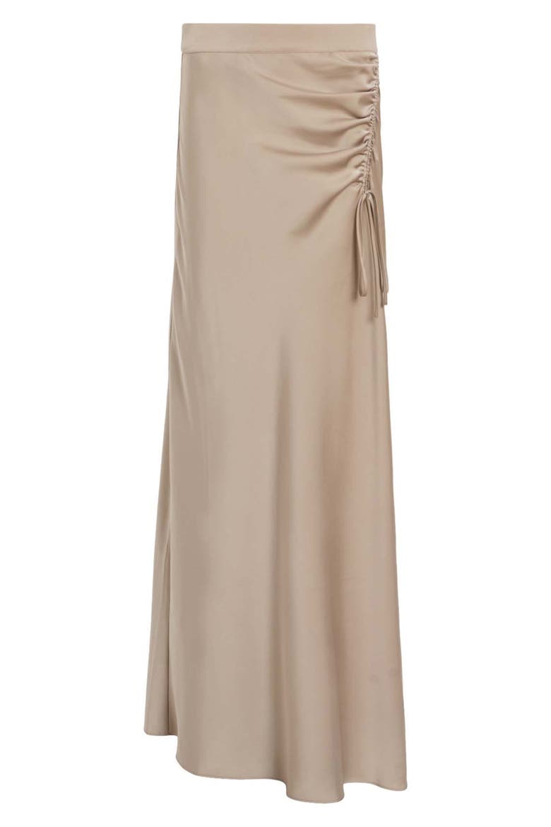 Alexia Ruched Skirt, Alternate, color, TAUPE GREY