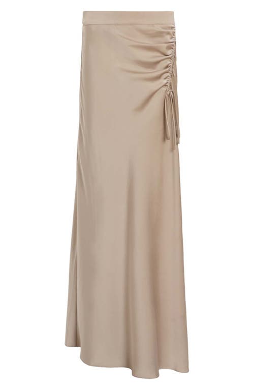 Allsaints Alexia Ruched Skirt In Neutral