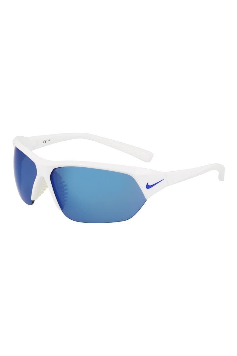 Skylon Ace Square Sunglasses, Alternate, color, WHITE/GREY W/BLUE MIRROR
