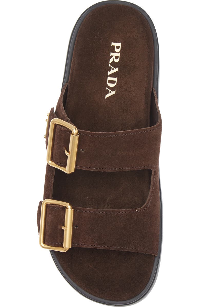 Prada Fussbett Flatform Slide Sandal, Alternate, color, Moro