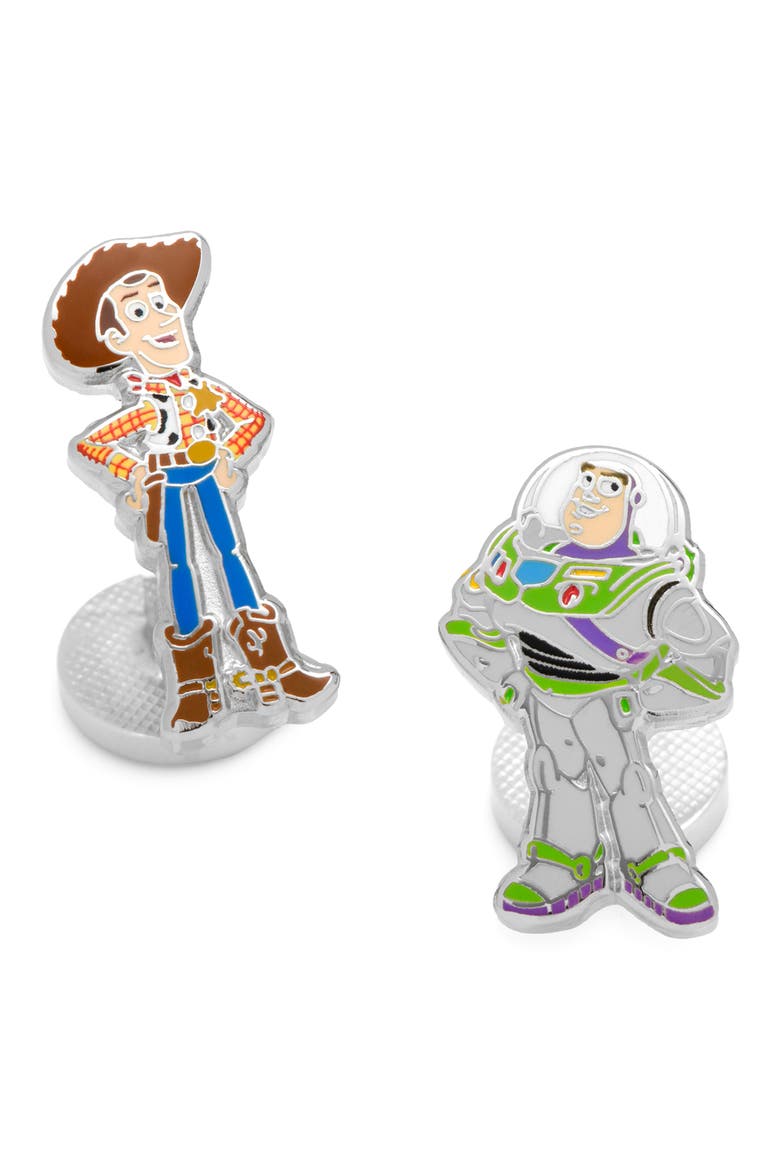 Woody & Buzz Lightyear Mismatched Cuff Links, Main, color, MULTI