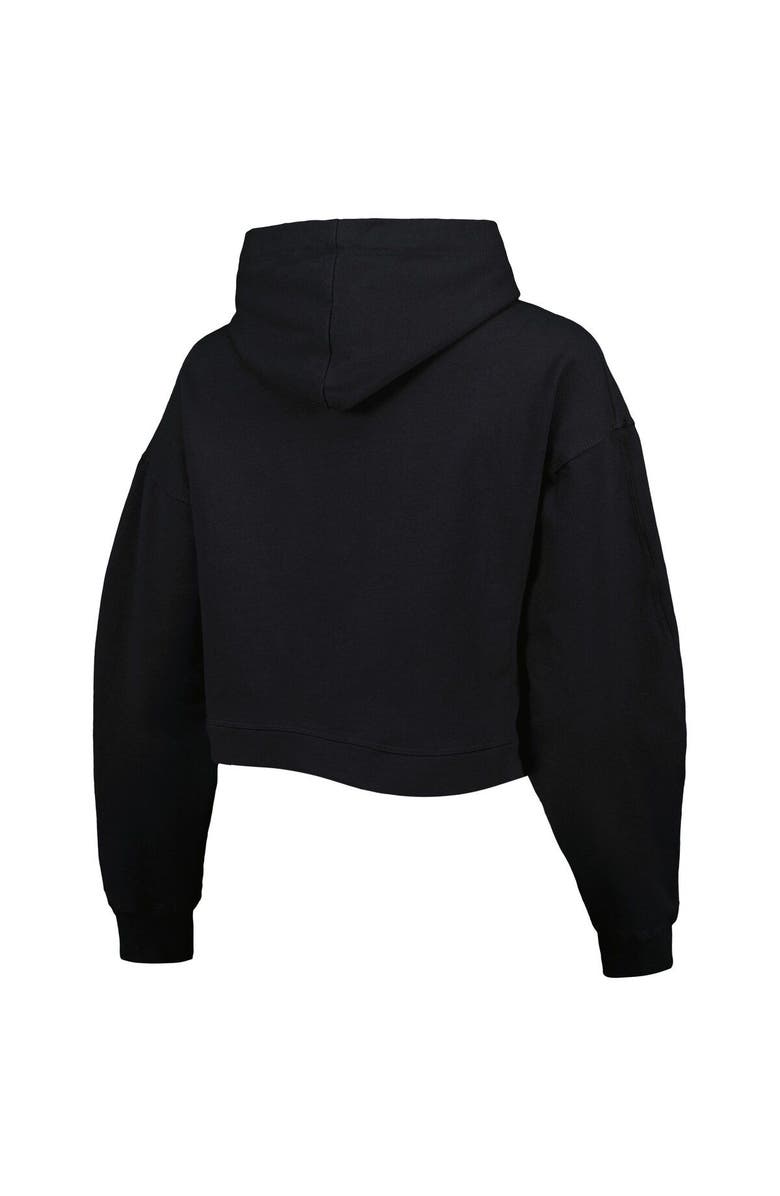 LUSSO Women's Lusso Black Boston Celtics Layla World Tour Cropped Pullover Hoodie, Alternate, color, Black