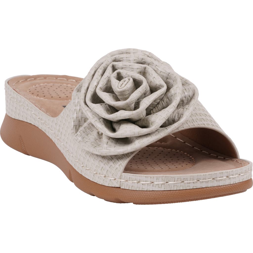 Gc Shoes Honey Comfort Platform Slide Sandal In Grey