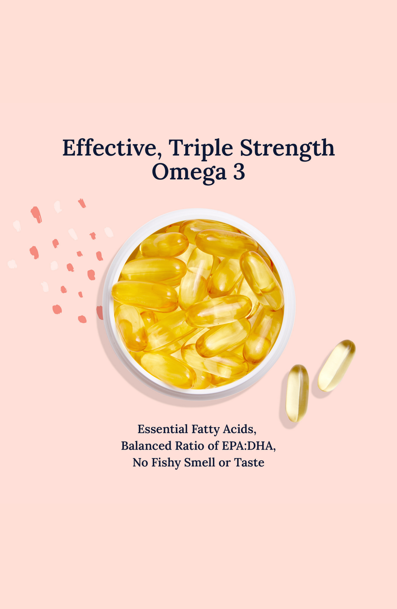 Cornea Care Triple Strength Omega 3 Softgels for Eye, Alternate, color, 