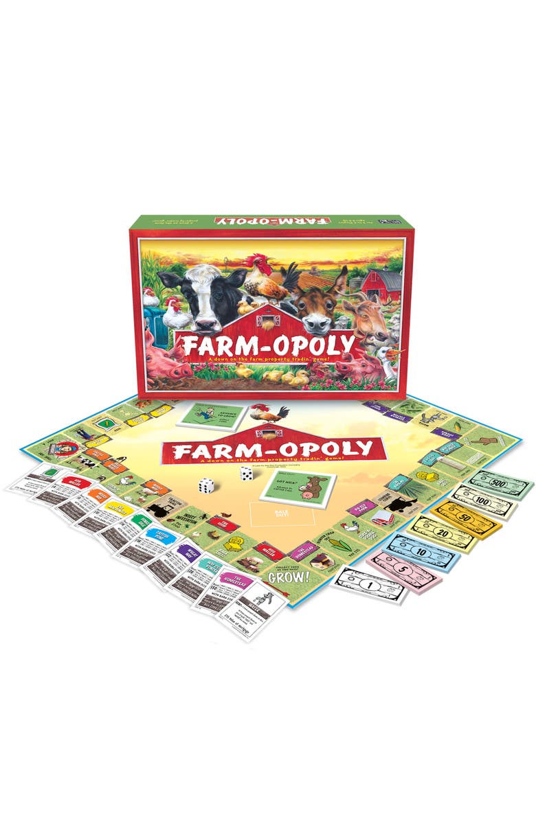 Late for the Sky Farmopoly Monopoly Board Game, Alternate, color, Multicolored