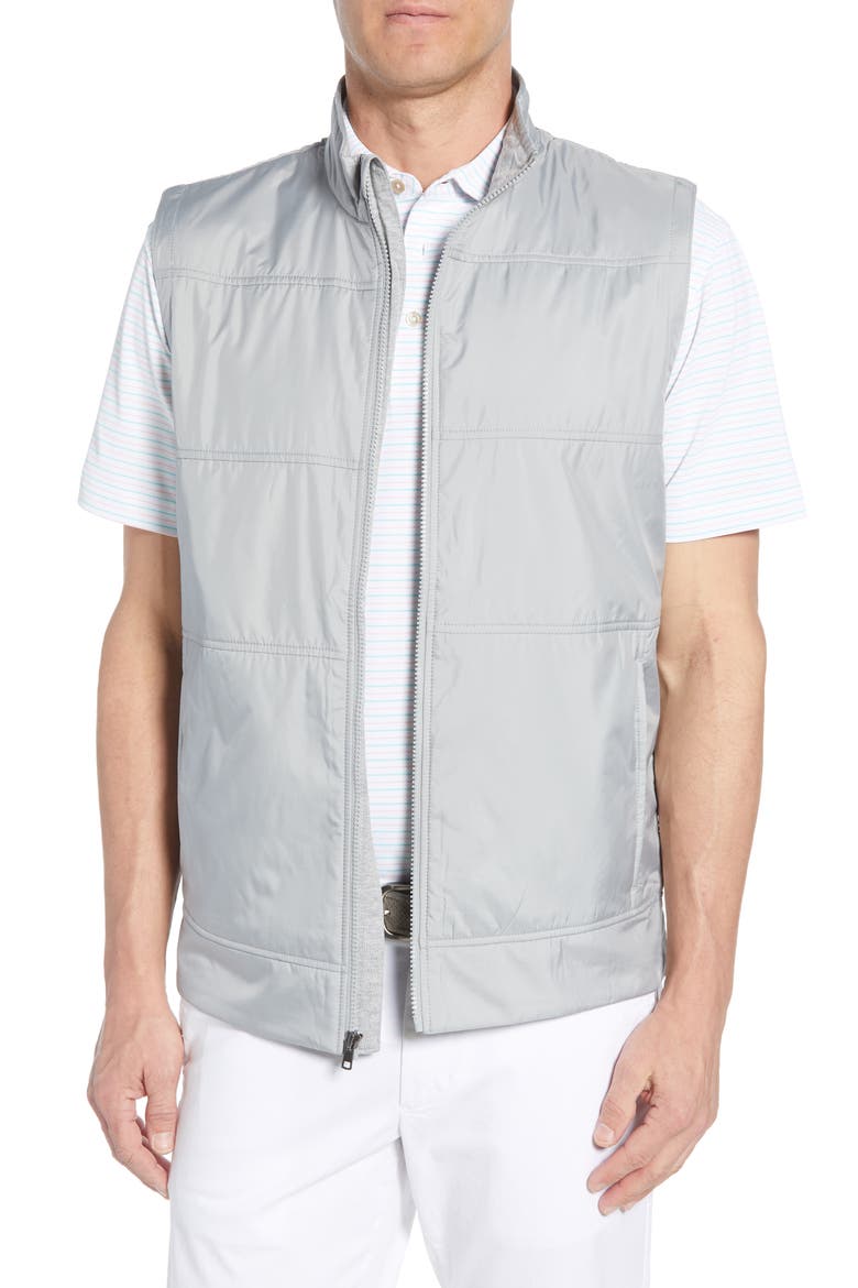 Stealth Hybrid Quilted Full Zip Vest, Main, color, POLISHED