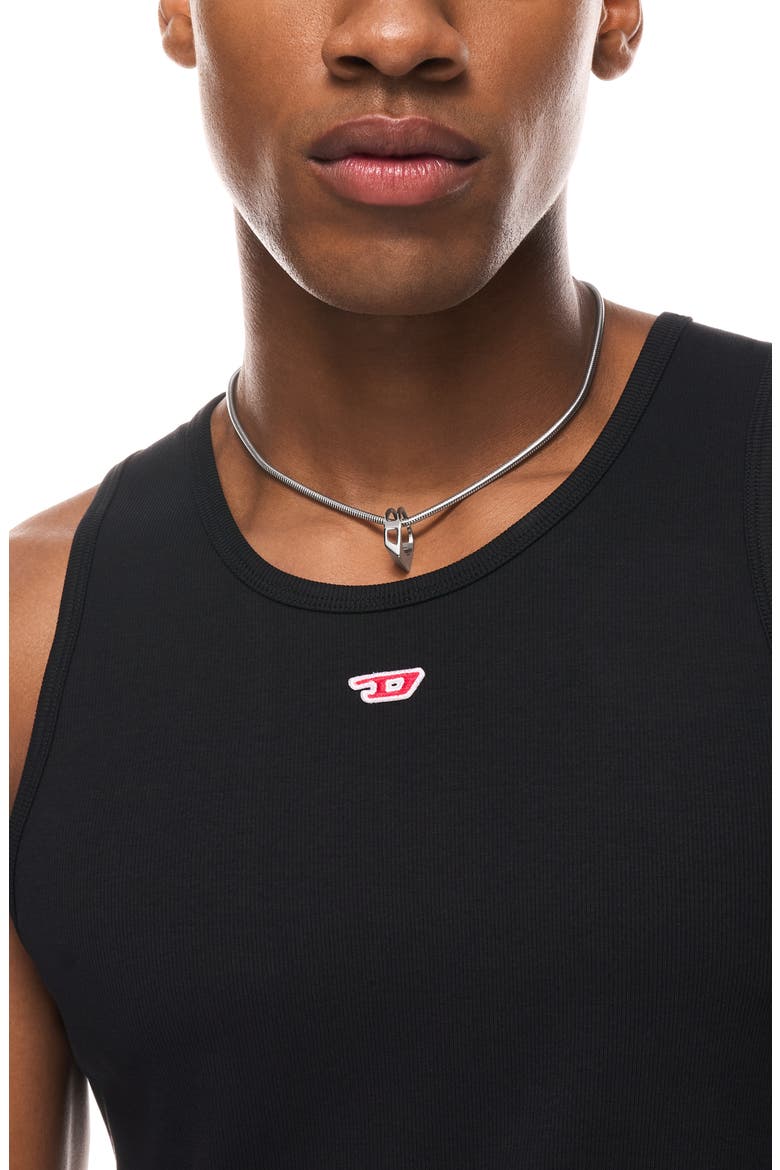 D Logo Ring Pendant Necklace, Alternate, color, SILVER