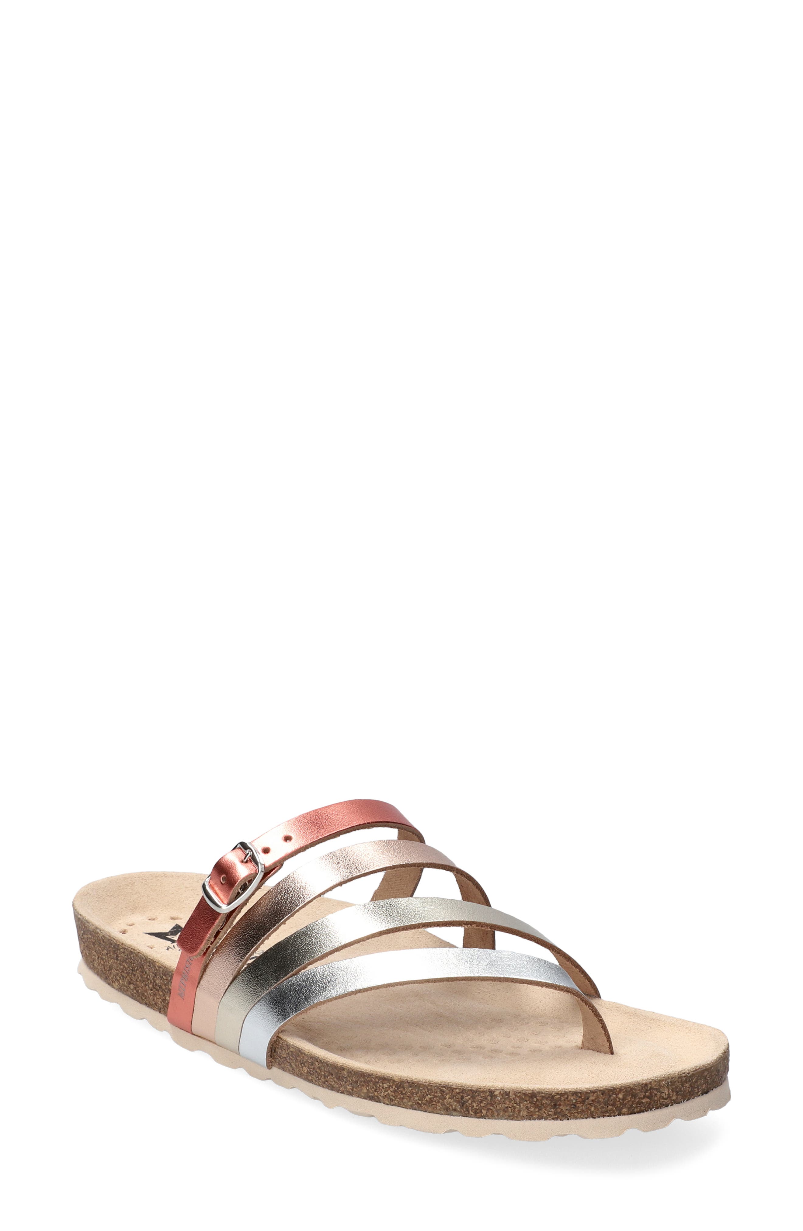 Natty Slide Sandal, Main, color, SILVER VEGA