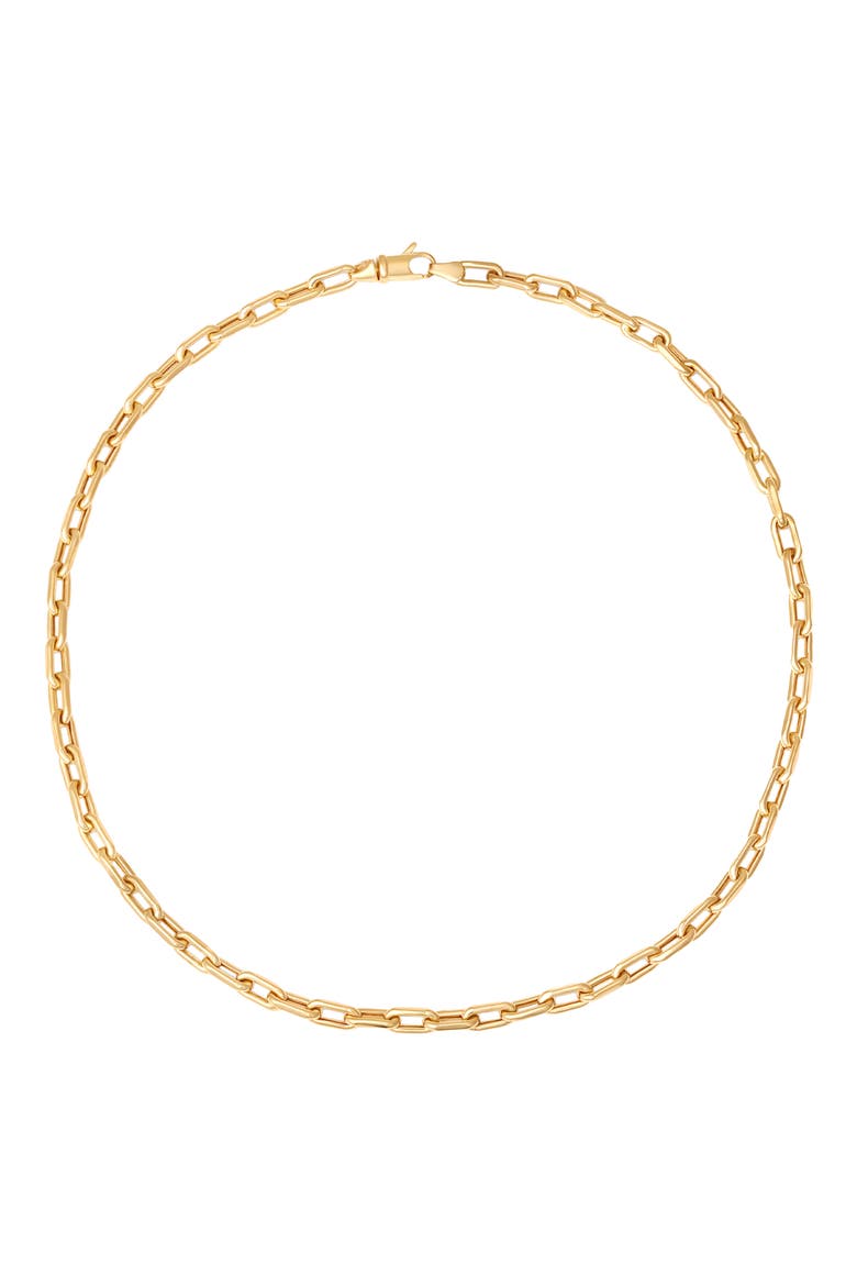 18k Gold Paperclip Chain Necklace, Main, color, 18K YELLOW GOLD