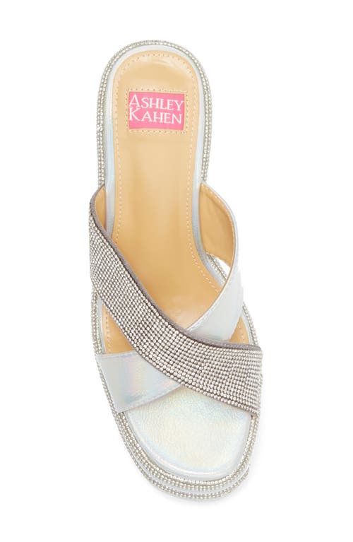Ashley Kahen Carnival Wedge Sandal In Silver Multi