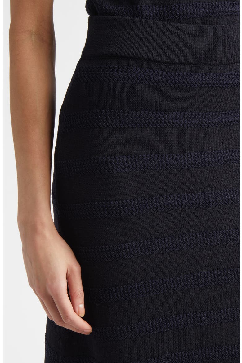 Breton Stripe Wool Blend Sweater Skirt, Alternate, color, BLACK / NAVY MULTI