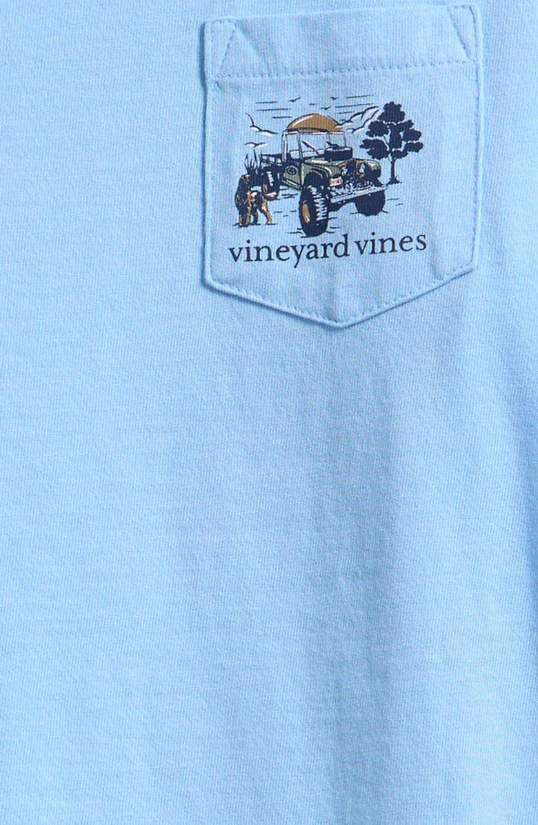 vineyard vines Kids' Autumn Truck Long Sleeve Cotton Graphic T-Shirt, Alternate, color, Jake Blue