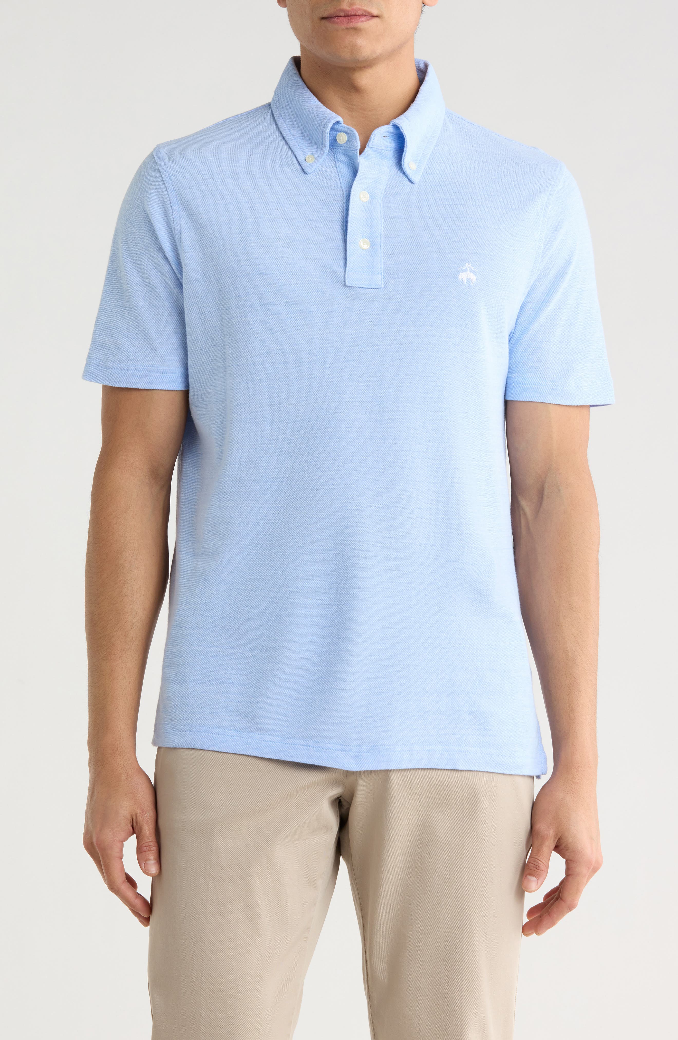 Brooks Brothers Cotton & Linen Blend Oxford Piqué Knit Polo