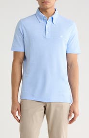 Brooks Brothers Cotton & Linen Blend Oxford Piqué Knit Polo