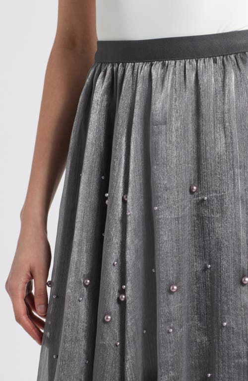 Nikki Lund Elsa Beaded Asymmetric Skirt