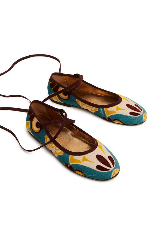 La Doublej Winter Ballerina Flats In Dendera Light Blue