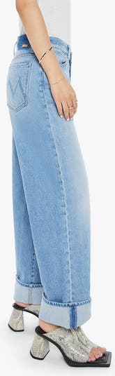 Lil Dodger Button Hover Cuff Wide Leg Jeans