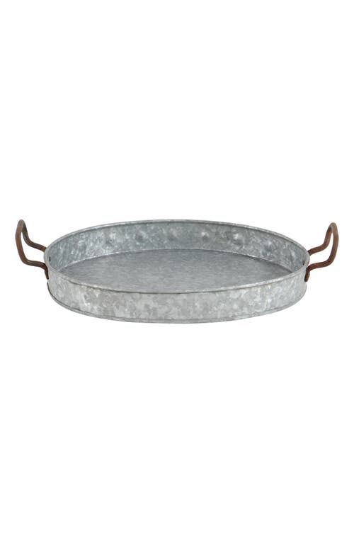 Uma Farmhouse Set Of 3 Metal Trays In Brown