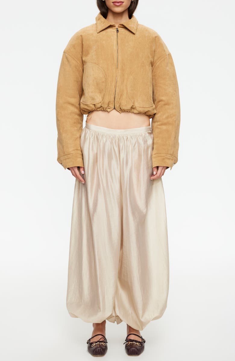 LIONESS Serrano Faux Suede Bomber Jacket, Alternate, color, 