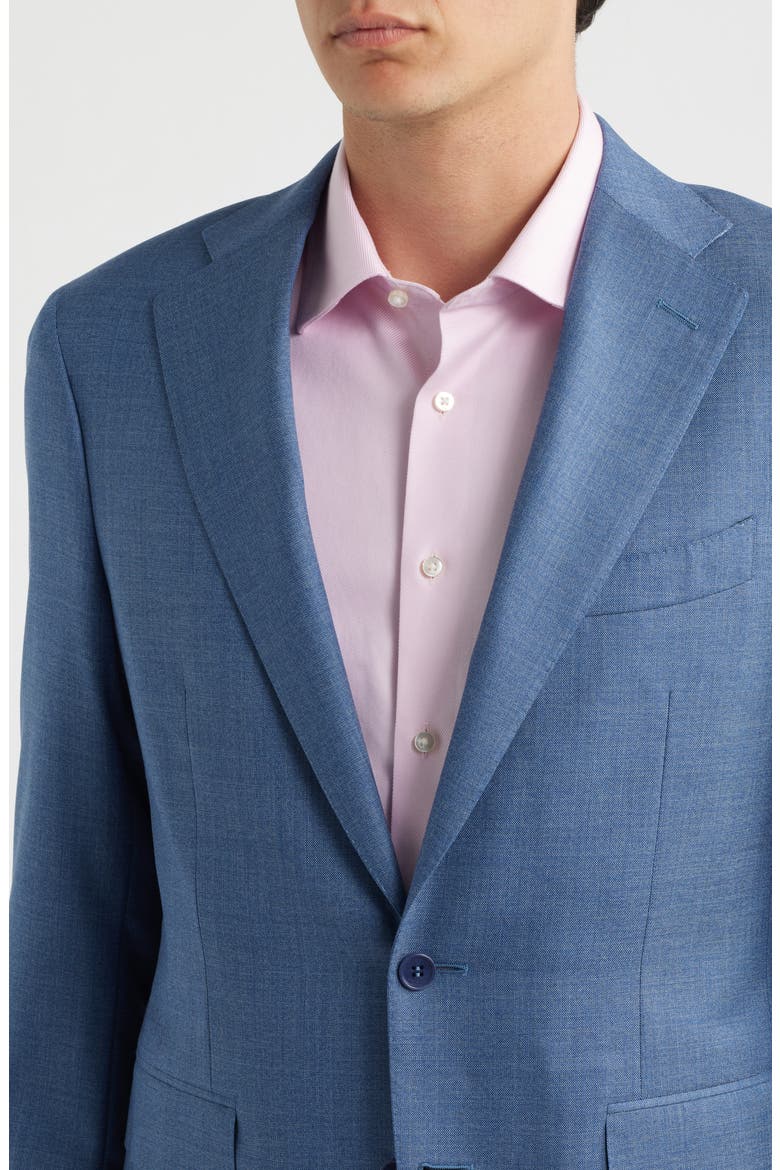 Capri Trim Fit Light Blue Mélange Super 130s Wool Suit, Alternate, color, LIGHT BLUE