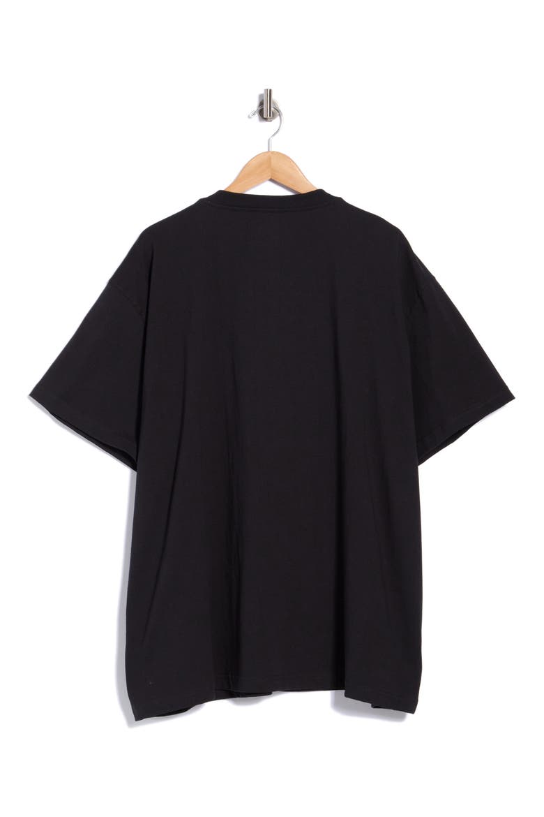 Heavyweight Short Sleeve Henley T-Shirt, Alternate, color, BLACK