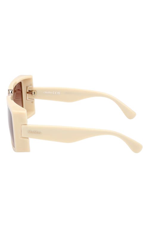 Max Mara 55mm Rectangular Sunglasses