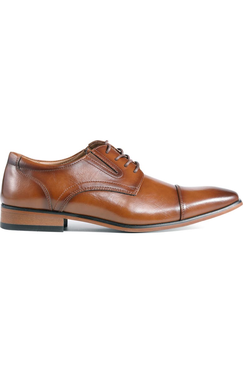 GUESS Sulai Cap Toe Derby, Alternate, color, Dark Natural
