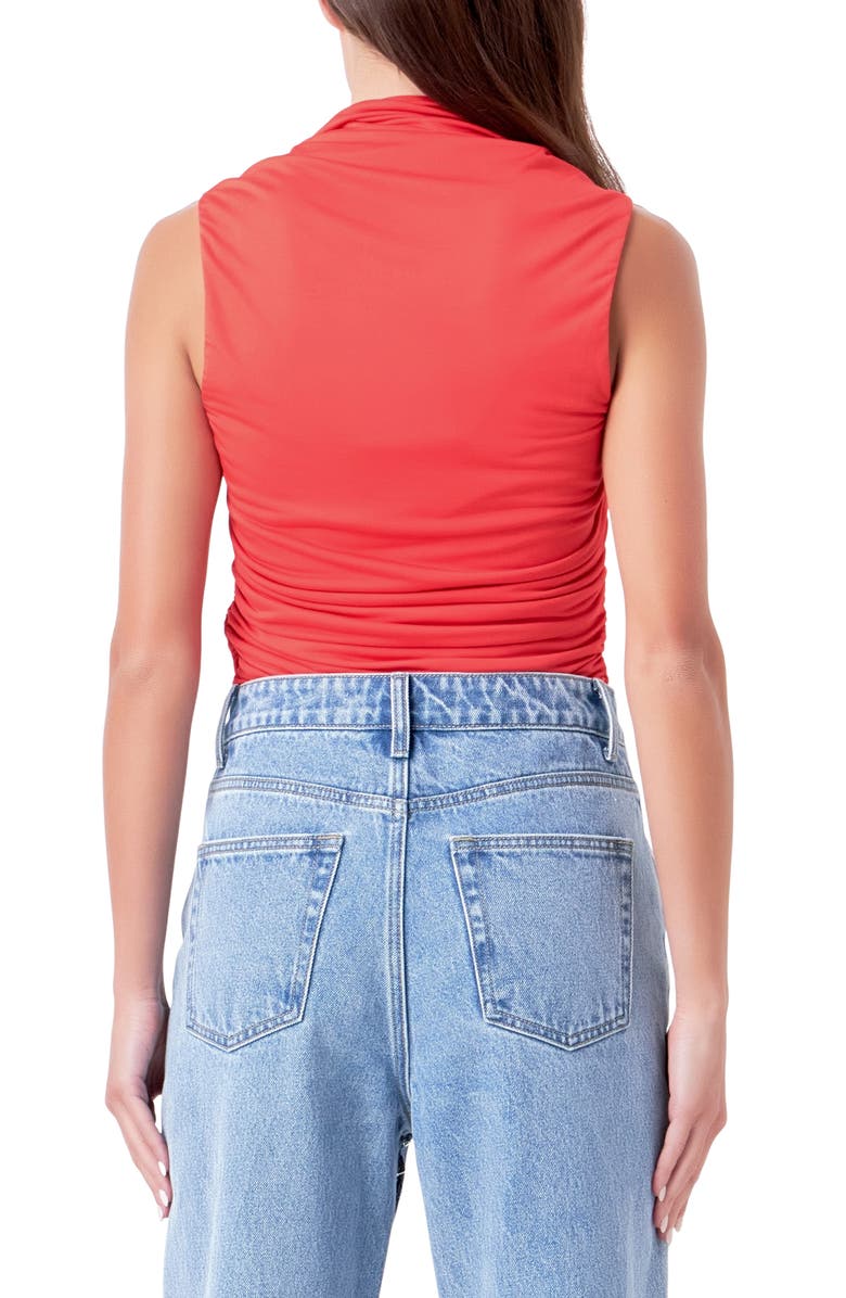 Endless Rose Ruched Square Neck Top, Alternate, color, Red