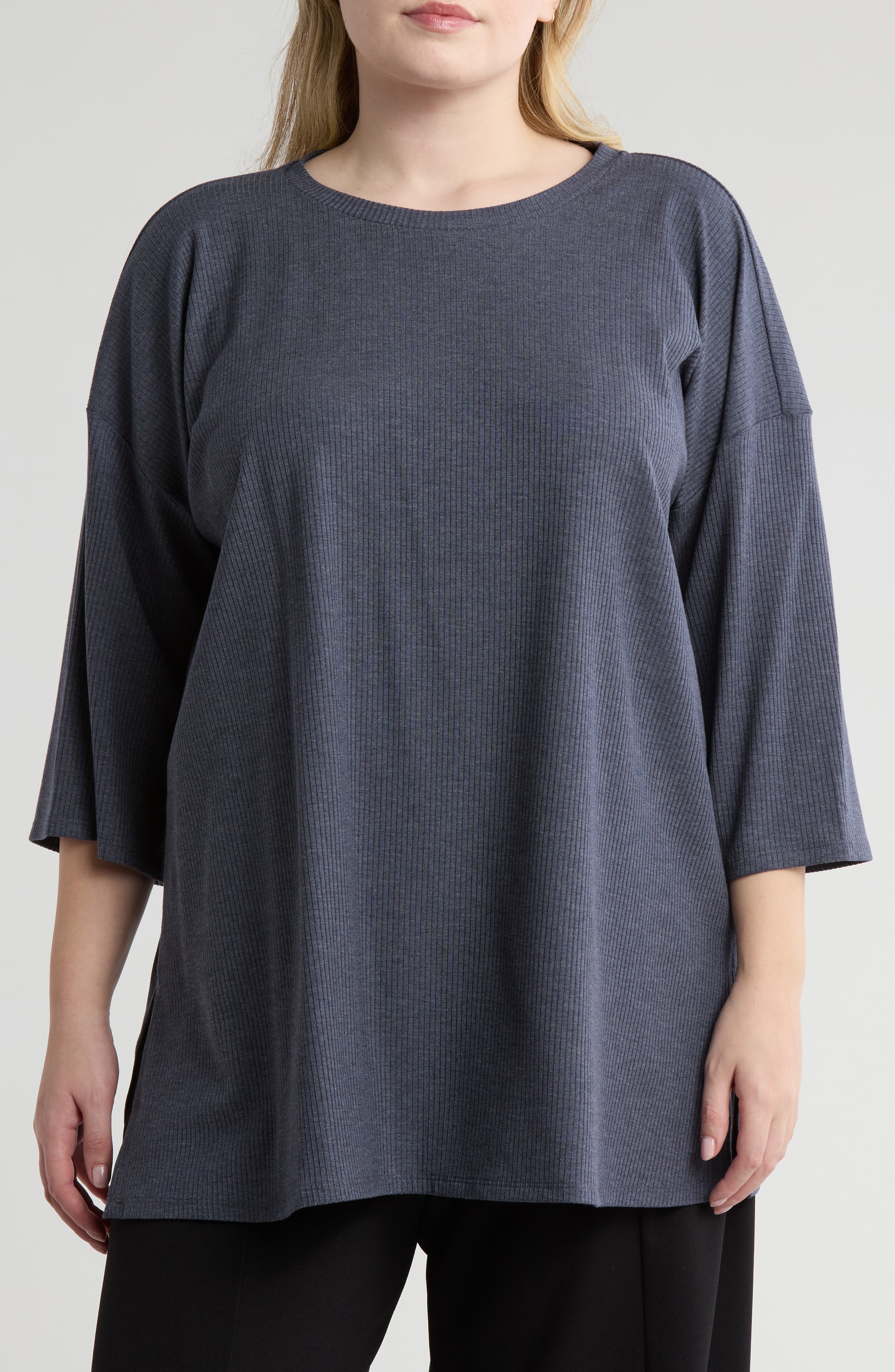 Eileen Fisher Crewneck Longline Boxy Top