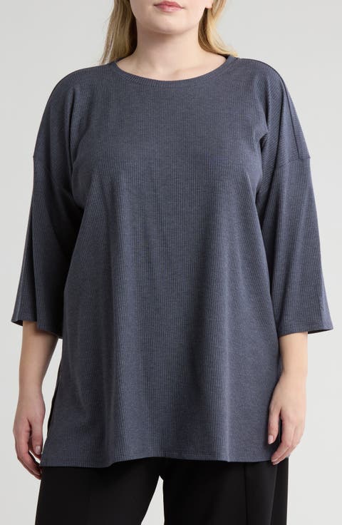 Crewneck Longline Boxy Top (Plus)