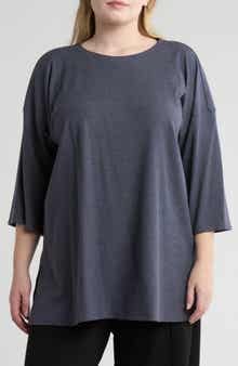 Eileen Fisher Crewneck Longline Boxy Top