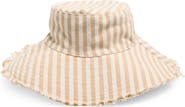 Treasure & Bond Frayed Edge Stripe Bucket Hat