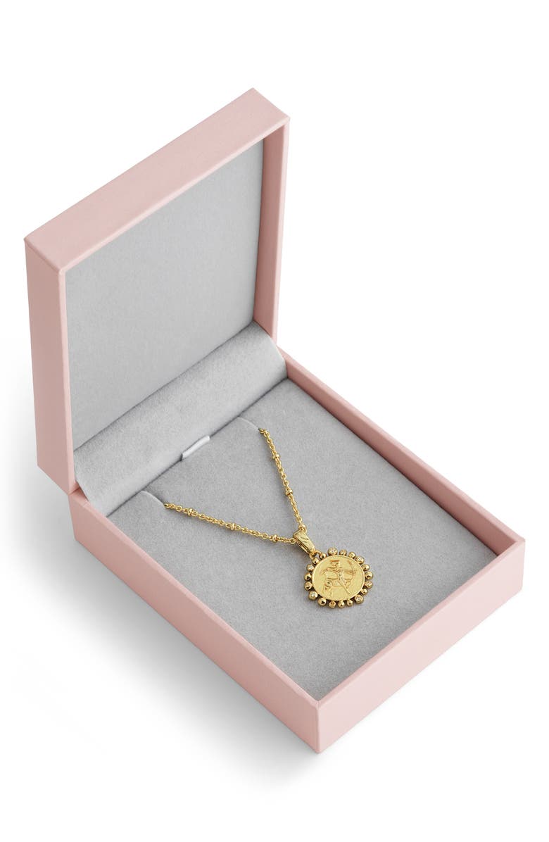 Anabel Aram Jewelry Zodiac Cubic Zirconia Pendant Necklace, Alternate, color, Sagittarius