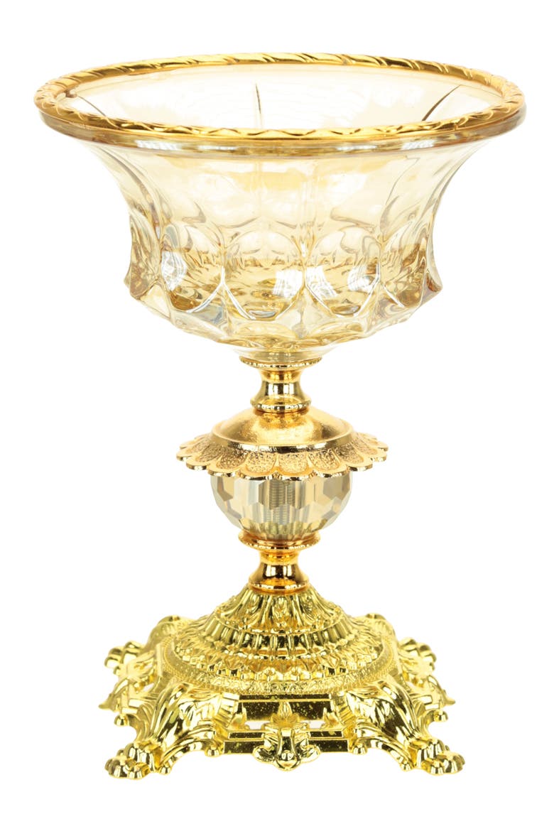 Classic Pedestal Bowl, Main, color, Amber