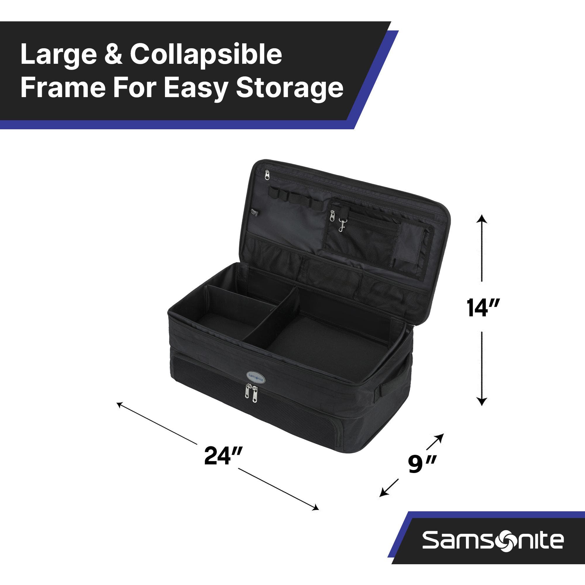 Expandable Golf Trunk Organizer, Alternate, color, Slate Blue