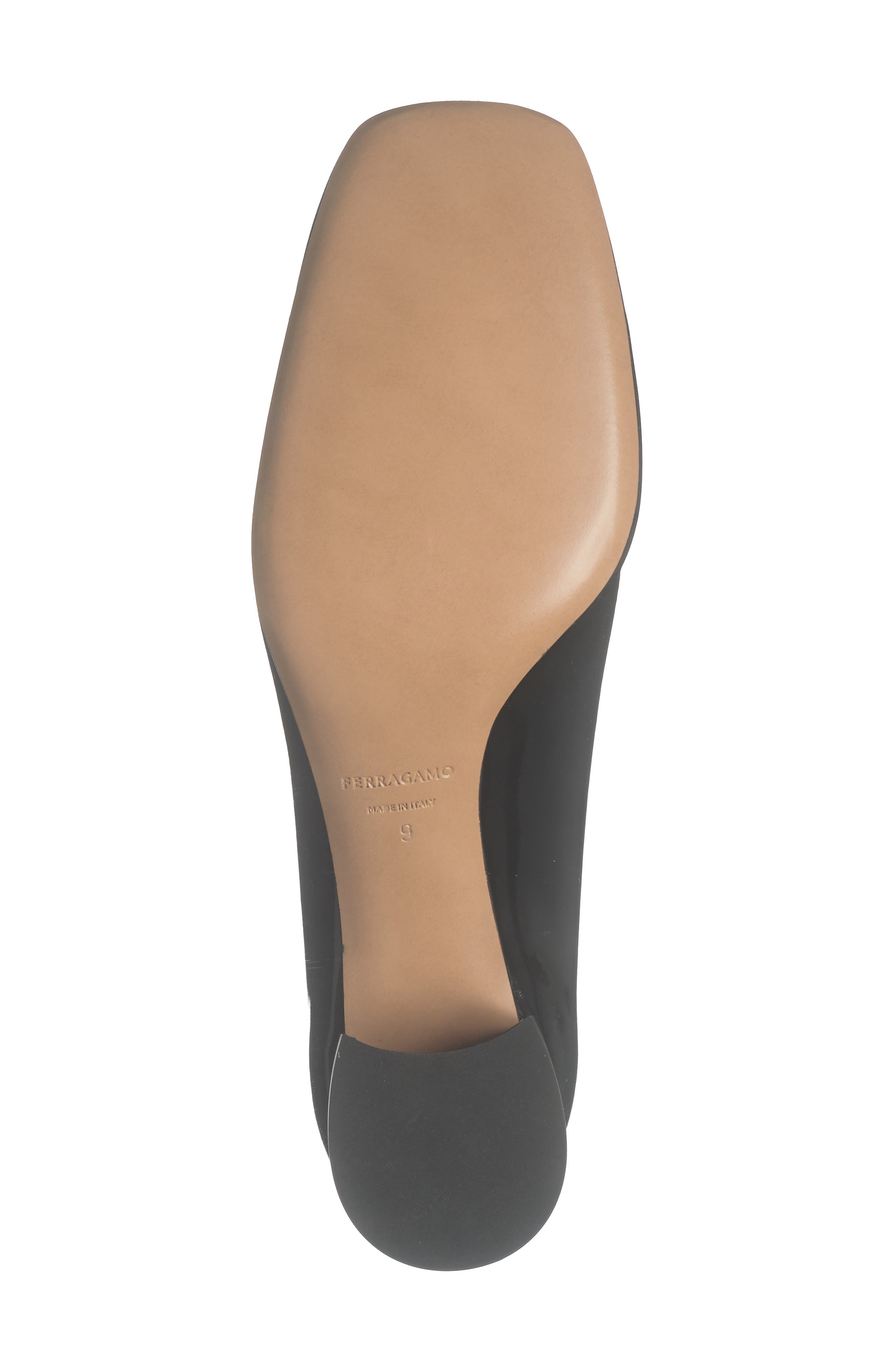 FERRAGAMO Mara Gancio Block Heel Pump, Alternate, color, Nero