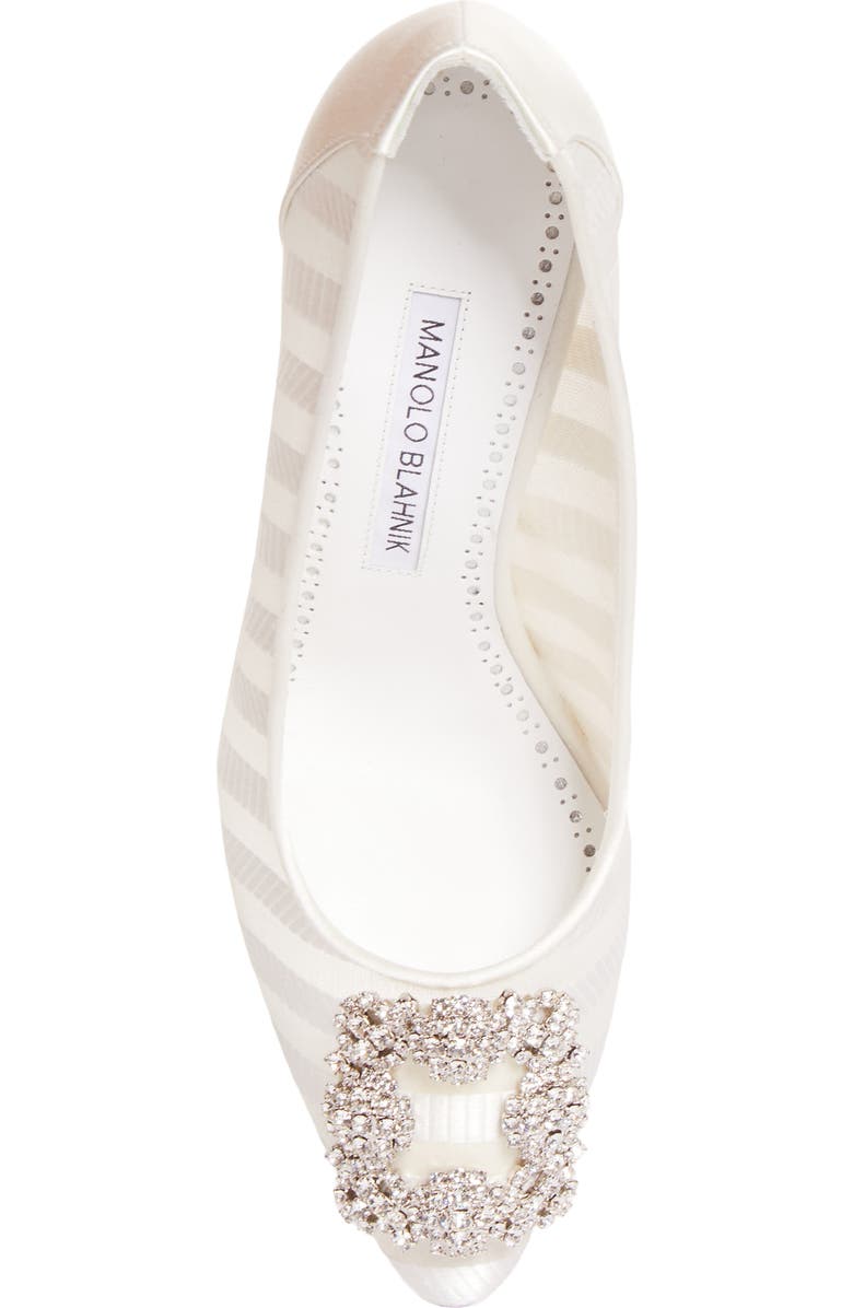 Manolo Blahnik Hangisila Pump, Alternate, color, Ivory Cream