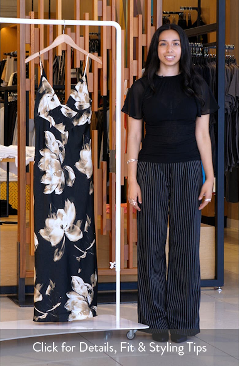 Capri Floral Print Satin Slipdress, sales video thumbnail