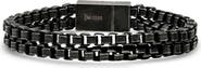 STEELTIME Men's Gunmetal Stainless Steel Box Chain Bracelet