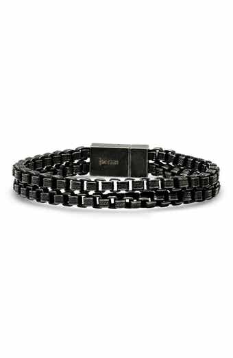 Men's Gunmetal Stainless Steel Box Chain Bracelet