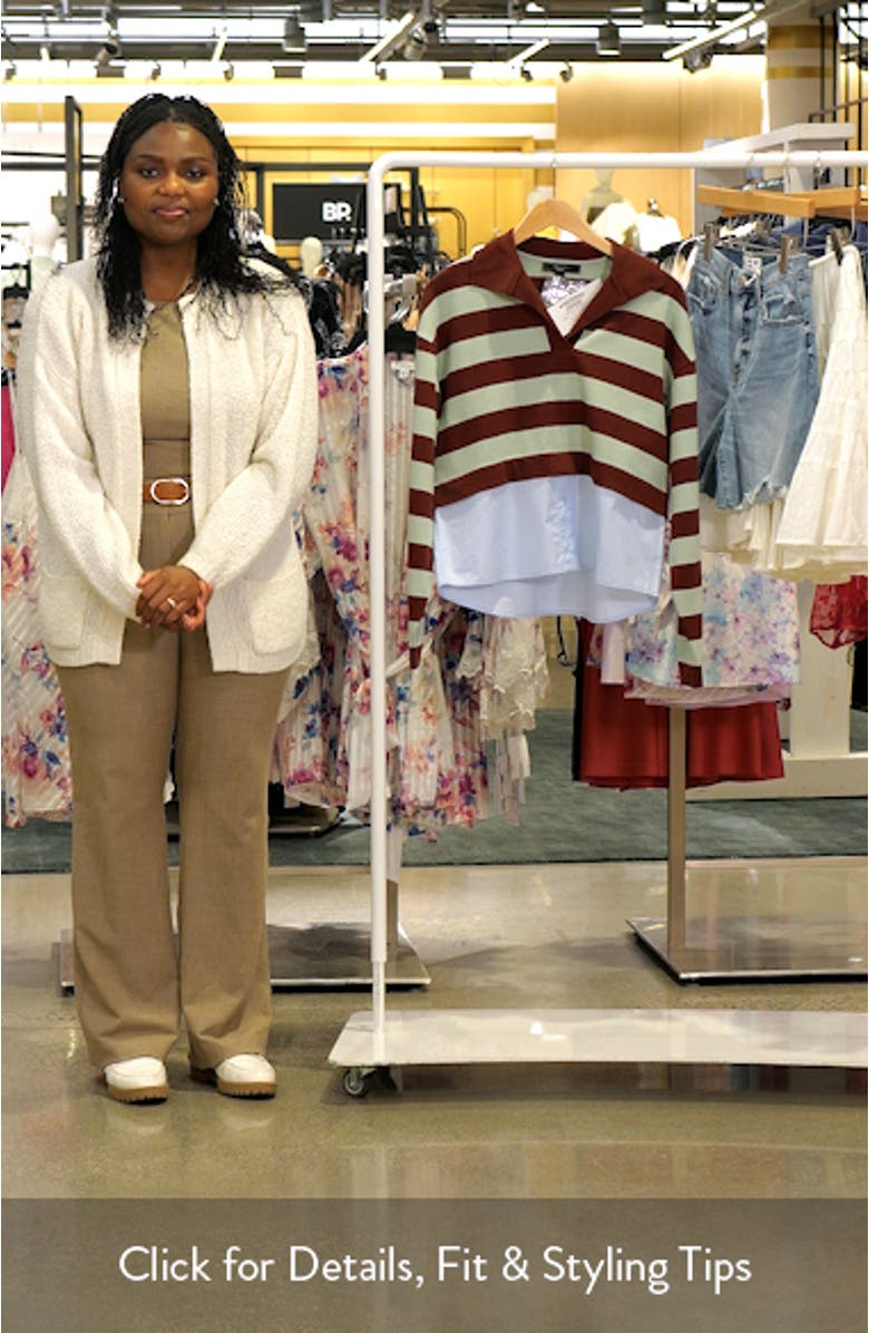 Halle Stripe Mixed Media Top, sales video thumbnail