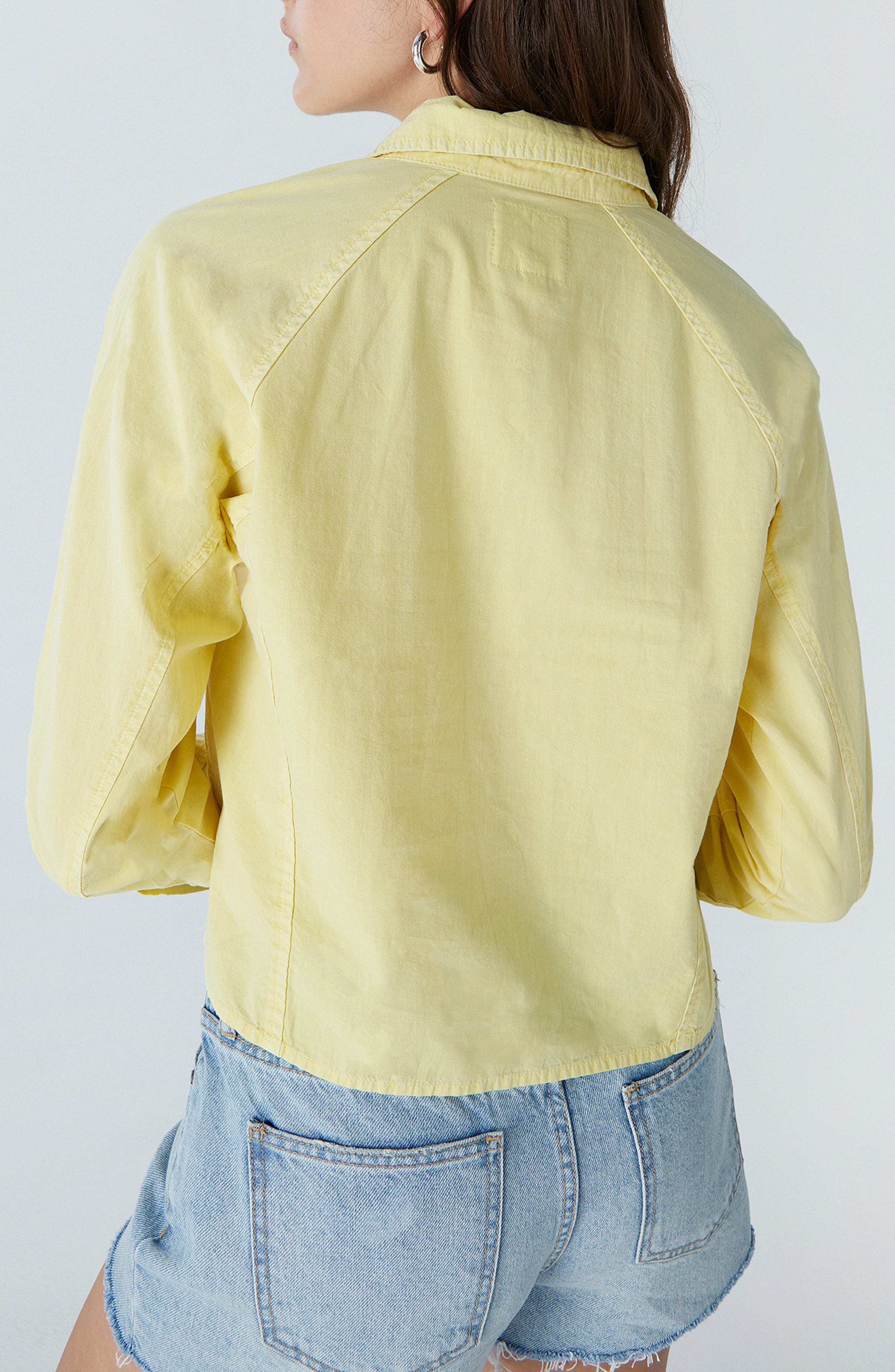 Colette Cotton Cropped Button-Up Shirt - image 2