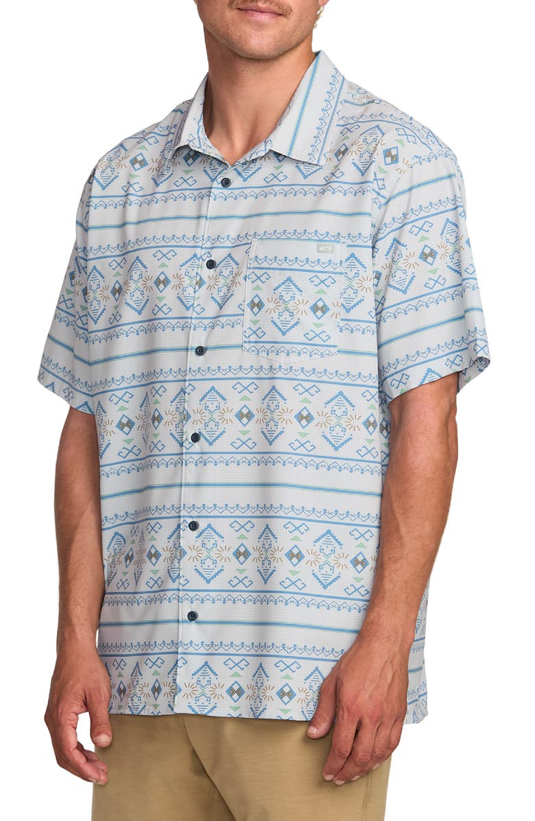 Billabong Surftrek Print Short Sleeve Button-Up Shirt, Alternate, color, 